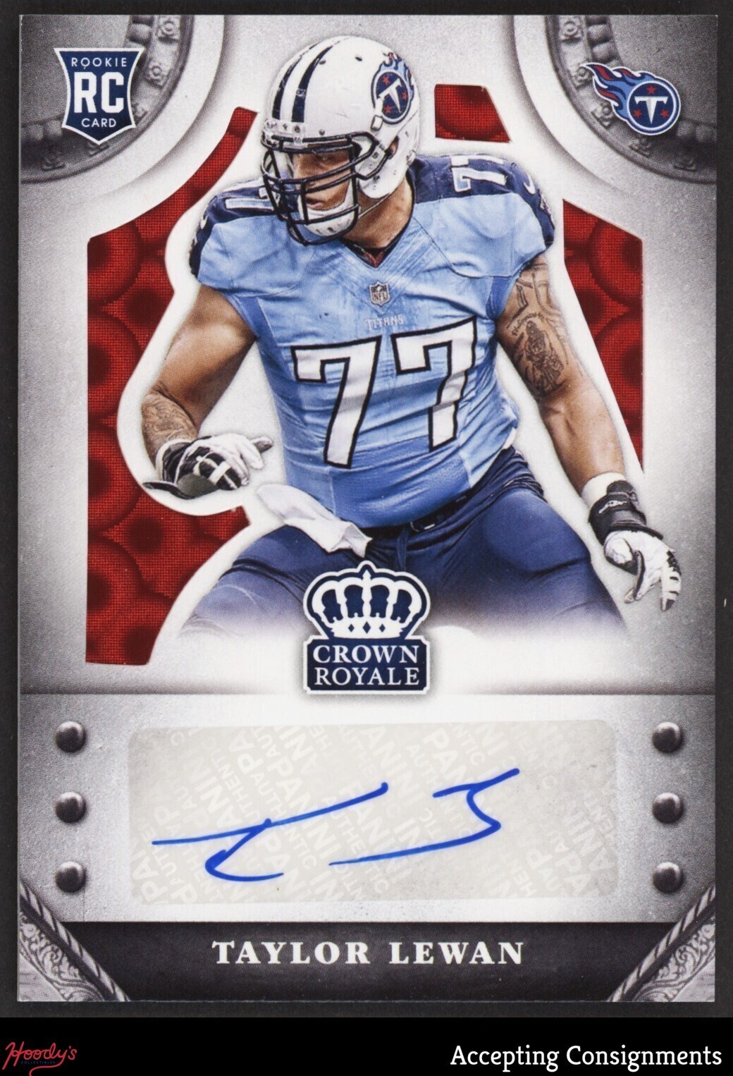 Taylor Lewan Panini Crown Royale Rookie Signatures #STL Premier Date