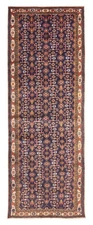 Vintage Hand-knotted Runner Rug 3'3" x 9'1" Traditional Oriental Wool Carpet
