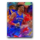 Russell Westbrook #6 Art Card Limited 47/50 Vela Signed (Oklahoma City Thunder)