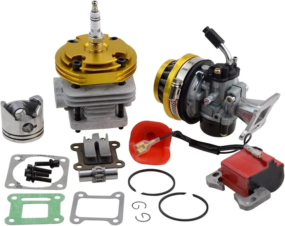 Kit superior filtro aire carburador cilindro 44 mm - amarillo Foto 3 de 4