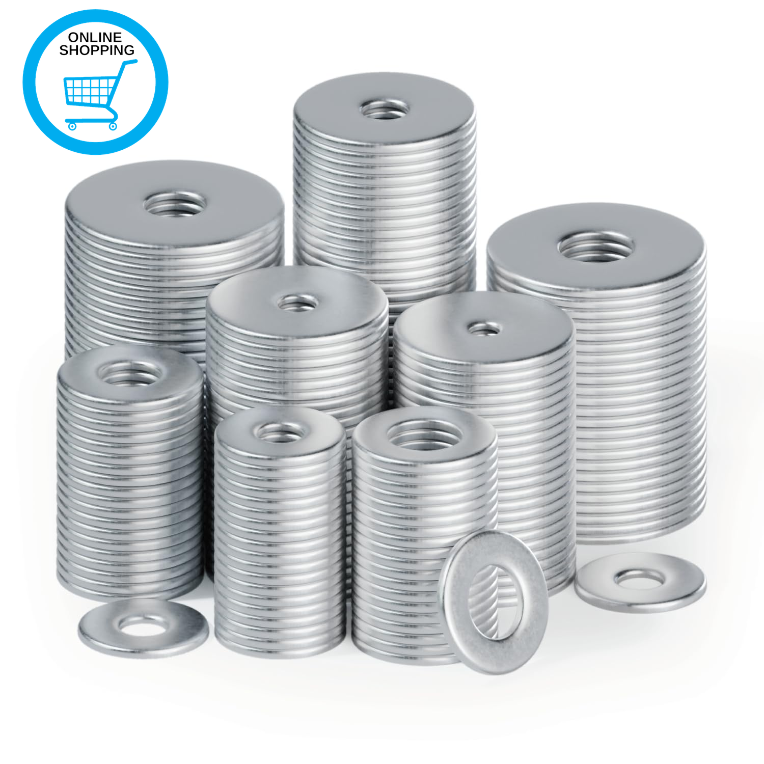 100 Pcs M8 Washers for Bolts & Screws, Large Penny Washers M8 X 20Mm, Stainless