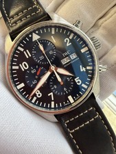 IWC Le Petit Prince Watch 43mm Automatic Blue Dial Steel Case