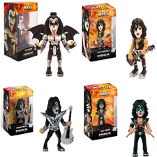 Set of All 4 KISS 4.75 inch Collectible Vinyl Figures by MINIX - MINT/NEW