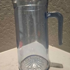 Blue Tinted Glass Small Pitcher