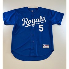 Vintage Russell Athletic KC Royals Brett 5 Authentic Jersey Made in USA Size 48