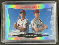 2020 Topps Archives Mike Trout Shohei Ohtani 1960 Combo Cards Silver Foil #/50