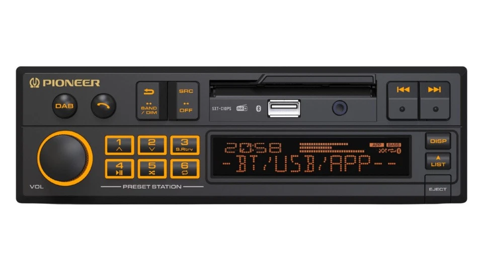Pioneer SXT-C10PS Autoradio 1 DIN Style Rétro Youngtimer Oldtimer Noir - Photo 2/4
