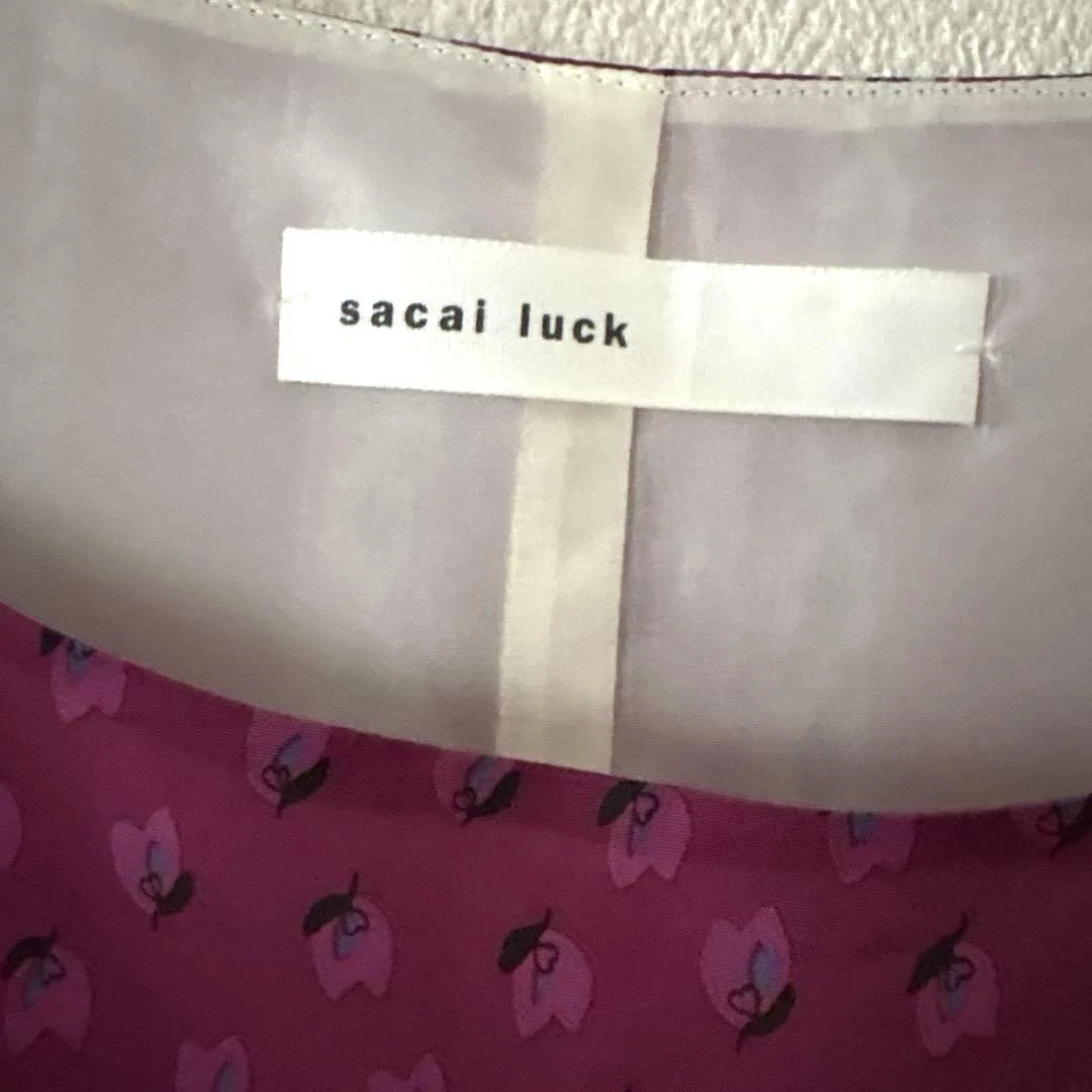Abito Sacai Lucky Sakai Rack Viola Top Taglia 2