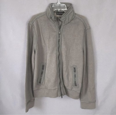 Ralph Lauren Black Label Jacket Mens Large Gray Herringbone Bomber Hood