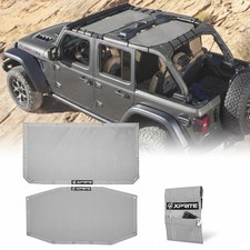 For Jeep Wrangler Jlu Sunshade Mesh Top 2018-2026 4-door Uv Protector Hard Top