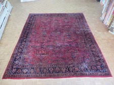 11'10 x 14'3 Hand Knotted Red Fine Antique Saruk Oriental Rug G3428