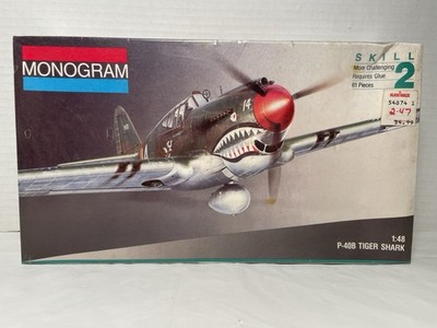 NEW & SEALED Monogram Kit No. 5209 P-40B Tiger Shark Airplane - 1:48 Scale