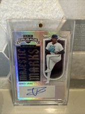 2025 Panini Donruss Signature Series Abner Uribe #SG-AUR Red Laser /30 (AU)