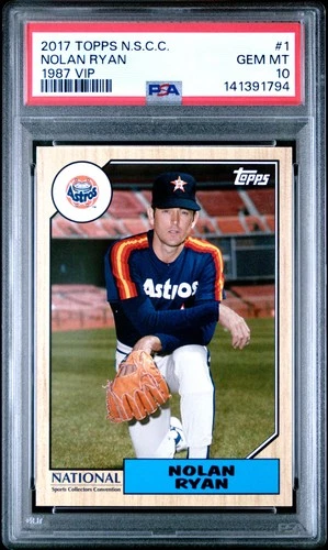 2017 Topps National Sports Collectors Convention 1987 Vip #1 Nolan Ryan PSA 10