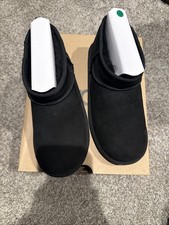UGG Classic Ultra Mini Kids Boot, Size 4 - Black
