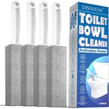 DISIWENE Pumice Cleaning Stone with Handle Toilet Bowl 4 Pack 