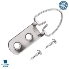 50lb Max Load D-Ring Picture Hangers - 50 Pack with Screws - Wide Application