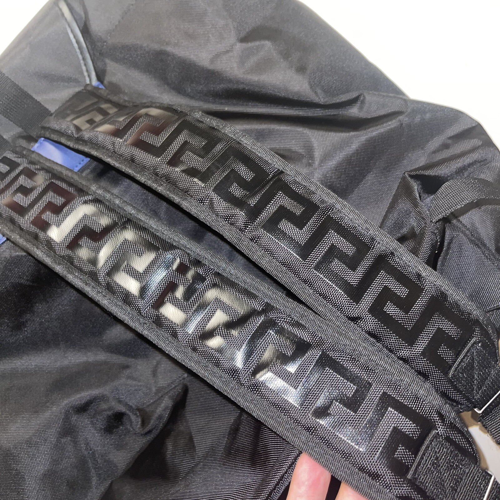 Versace Parfum Drawstring Backpack Blue Black Med… - image 12