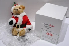 STEIFF MOHAIR SANTA BEAR LIMITED EDITION NO. A990 WITH BUTTON IN EAR TAG AND COA