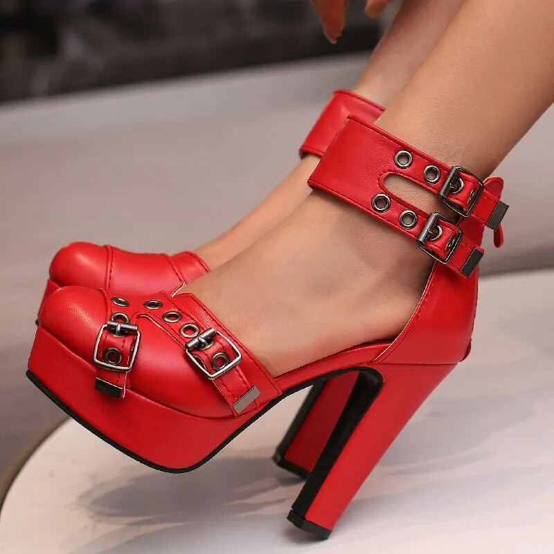 Platform high heels, women's sandals, summer shoes, women's ball shoes