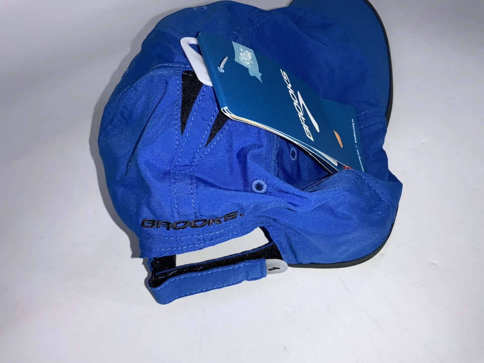 Gorra de béisbol Brooks para correr talla única azul real poli ajustable nueva con etiquetas ygi Foto 3 de 4