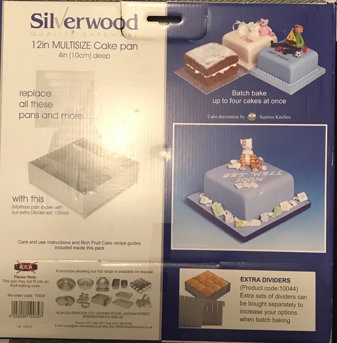 Foldaway Cake Alan Silverwood Multisize Cake Pan Baking Tray