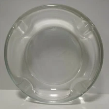 Vintage Clear Glass Cigar Ashtray 6" x 1.25" Heavy Thick Glass Wide Rests