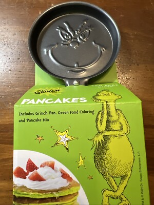 Dr. Seuss The Grinch Pancake Mix and Pan Gift Set Christmas NEW! | eBay