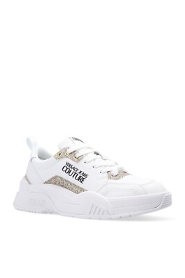 VERSACE Jeans Couture Stargaze Low Top Sneakers White Women s Sz 6 MSRP 450