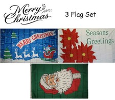3x5 Merry Christmas 3 Flag Wholesale Set 15 3'x5' House Banner Grommets