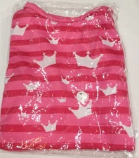 Pink Dog Tutu Large Crown Pink & Red Striped Slide On NWOT