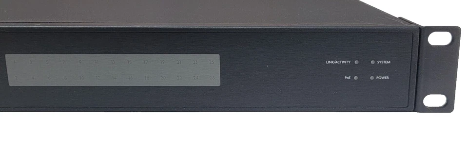 Conmutador administrado Luxul AMS-2624P serie AV 26 puertos/24 PoE+ Gigabit Foto 3 de 4