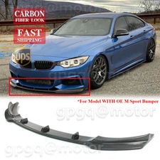 For BMW F32 F33 F36 4 Series M Sport 14-20 V Style Carbon Fiber Front Bumper Lip
