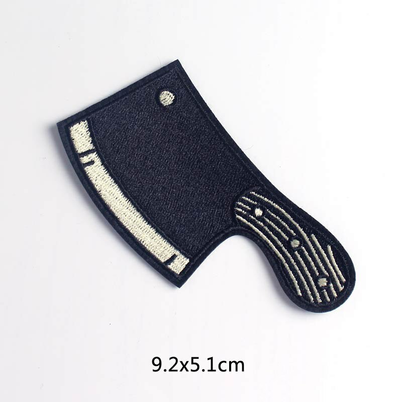 Butcher Knife IronOn Patch Meat Cleaver Horror Movie Punk Chef