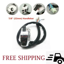 1x Left Side Motorbike Motorcycle 7/8" Handlebar Horn Turn Signal Switch Control