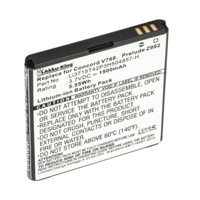Akku-King Akku ersetzt ZTE Li3714T42P3h504857-H - ZTE V882 Lord T-Mobile Concord