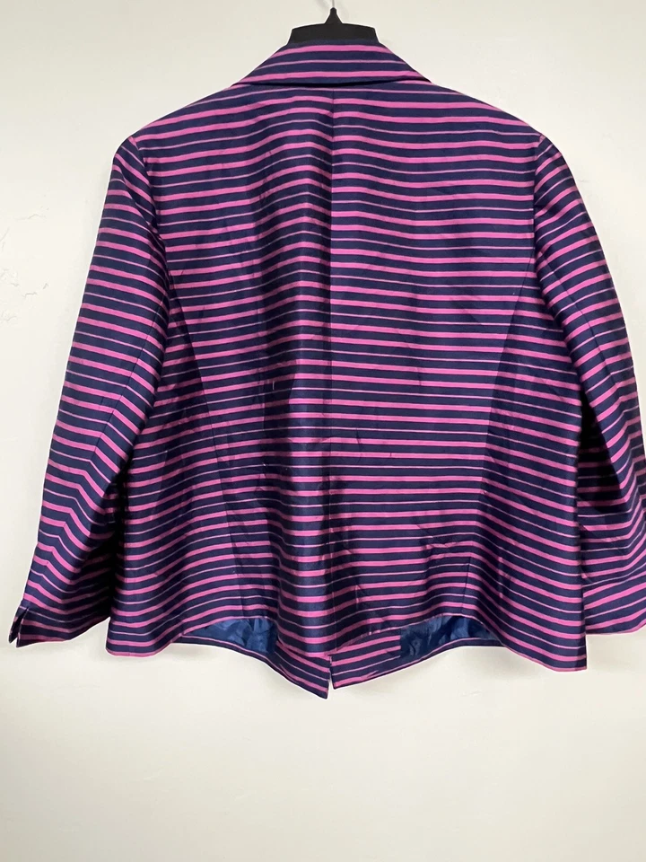 Woman’s Talbots Blazer Jacket Blue Purple 22 Or 24? Business Office Work Party ￼ - Image 2 of 4