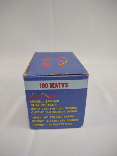 Simran SMF-100 Deluxe Worldwide 110V-240V Voltage Converter - Picture 2 of 7