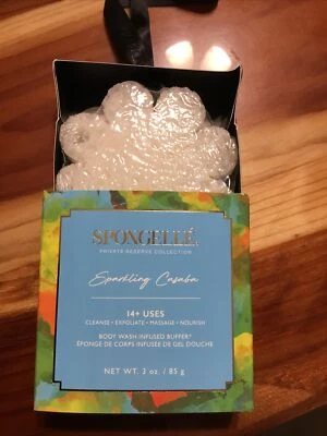 Spongelle SPARKLING CASABA Infused Body Wash Buffer Bath Sponge 3oz New