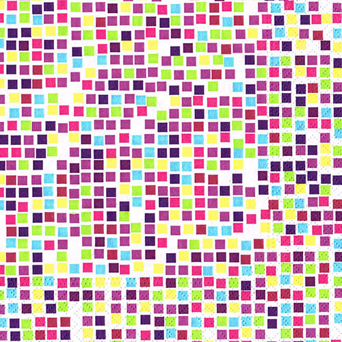 Servietten Mosaic 20 StüCk 3-Lagig 1/4-Falz 33X33 Cm Dekorservietten Von Papstar-image