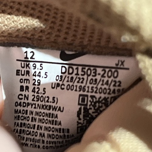 Nike Dunk Low Dark Driftwood da donna taglia 12 da uomo taglia 10,5 nuove DD1503-200 - Foto 8 di 8