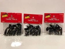 3 - Arkie Rigged Twirl Tails-Black RCT-16-5 1/16oz  7 Pack 