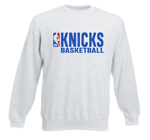 vintage 90s grey champion knicks basketball sweatshirt