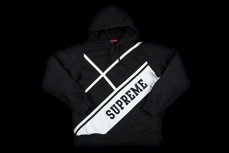 SWEAT SHIRT À CAPUCHE DIAGONAL NEUF SS18 M