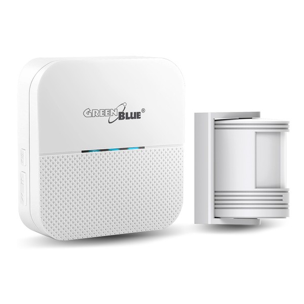 Timbre Alarma de Entrada Inalámbrico PIR Sensor de Movimiento 52 Melodías 230V
