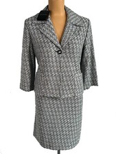 NWT ST. JOHN Knits Sequin Shimmer Tweed Jacket Blazer Skirt Suit sz 6 2390
