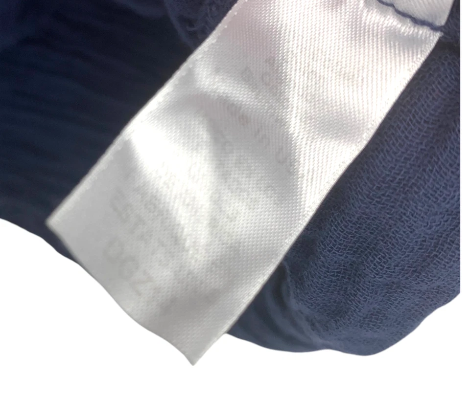 Top Michael Stars Monique Talla XL Azul Marino Sin Mangas Doble Gasa Botón Delantero Foto 4 de 4