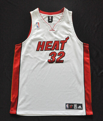 Shaquille O'Neal Miami Heat Adidas Jersey Authentic Shaq White NBA