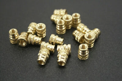 STANLEY HELICOIL 20x M4 x 0.7 Brass Metal Threaded Heat Set Inserts for Plastic 3D Printing U.S.A