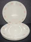 Lot of (2) Corelle Forever Yours 10.25" DINNER PLATES Pink Hearts